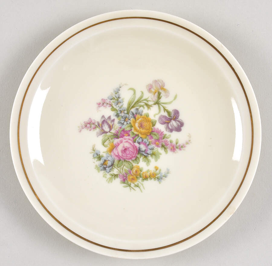 Miramar (Floral Center, Gold Band) Bread & Butter Plate by Haviland-1