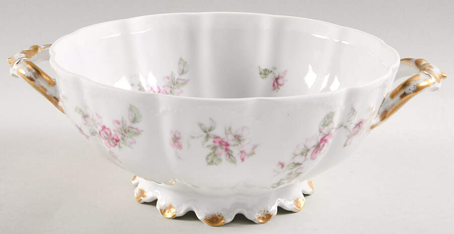 The Miramar (White with Pink Flowers) Tureen No Lid by Haviland-1