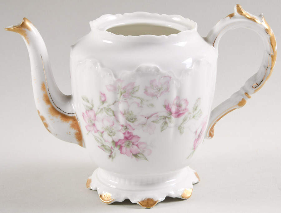 The Miramar (White with Pink Flowers) Teapot No Lid by Haviland-1