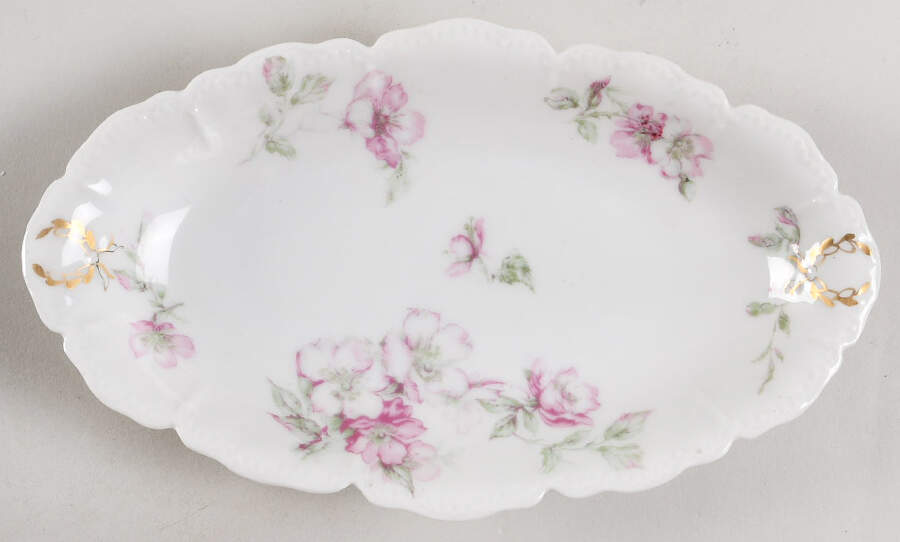 The Miramar (White with Pink Flowers) Relish by Haviland-1