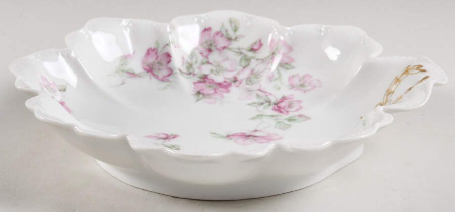 The Miramar (White with Pink Flowers) Bon Bon by Haviland-1