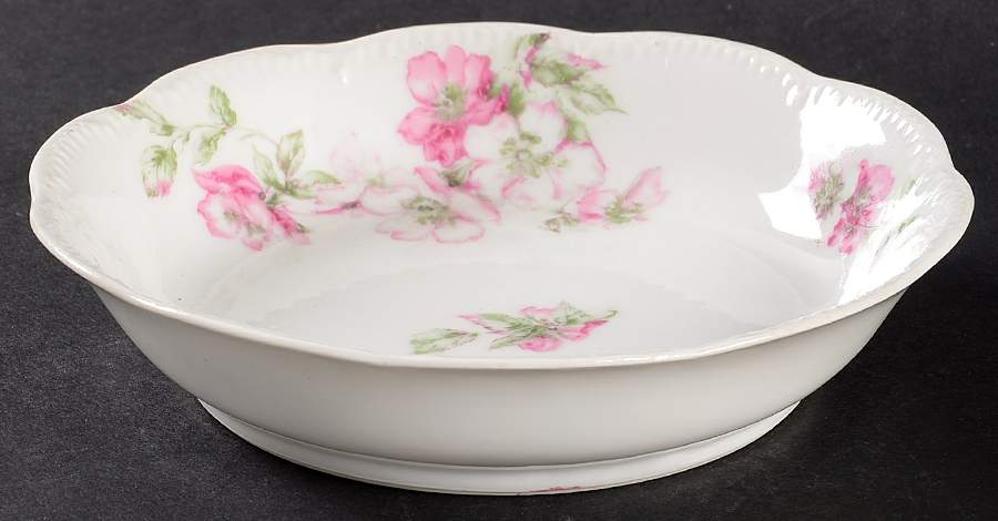 The Miramar (White with Pink Flowers) Coupe Cereal Bowl by Haviland-1