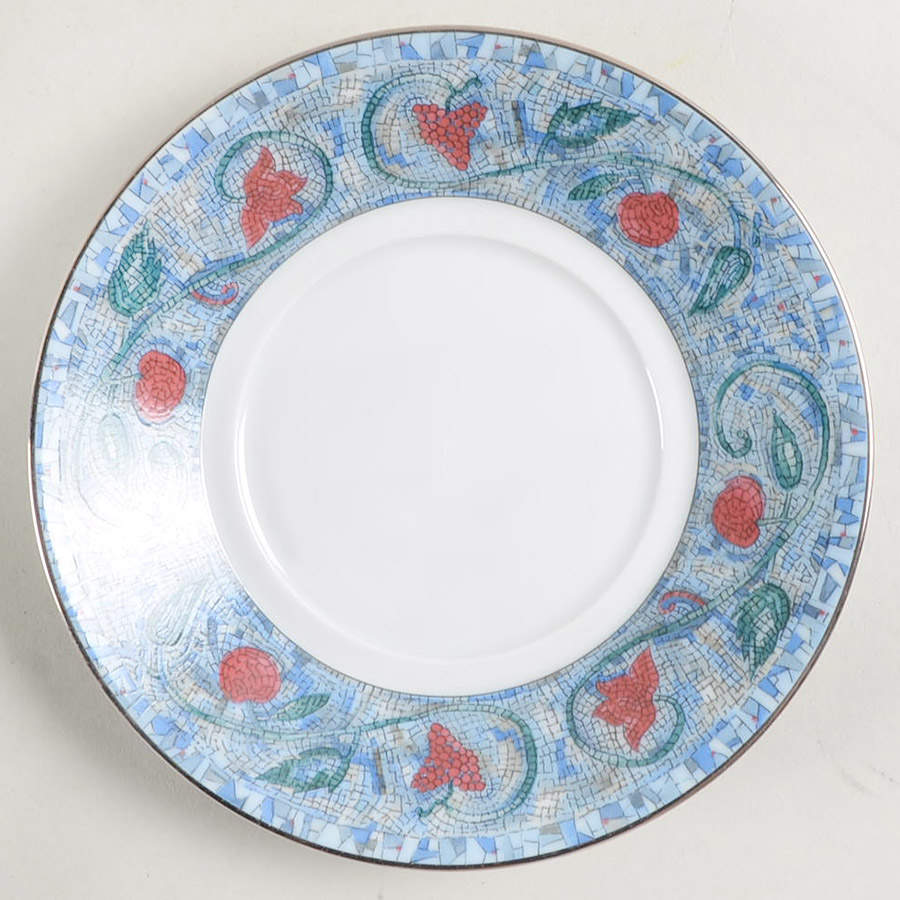 Mosaique and Fruit Fruit Mosaique (Platinum Trim) Saucer by Haviland-1