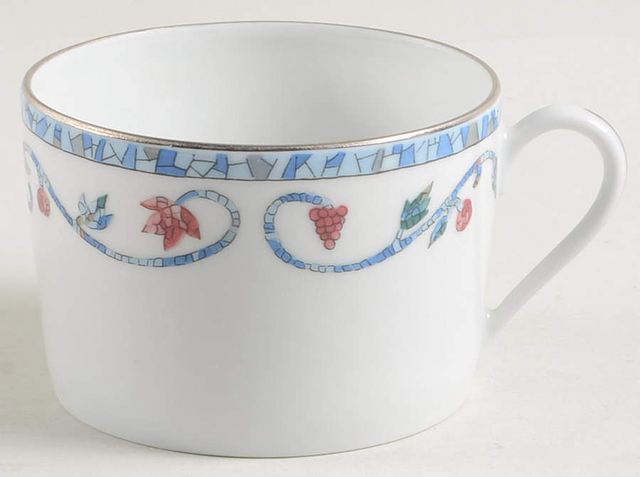 Mosaique and Fruit Fruit Mosaique (Platinum Trim) Flat Cup by Haviland-1