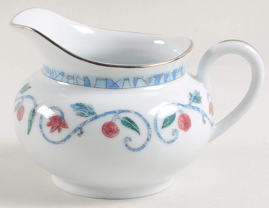 Mosaique and Fruit Fruit Mosaique (Platinum Trim) Creamer by Haviland-1
