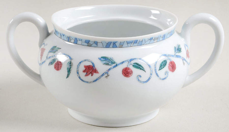 Mosaique and Fruit Fruit Mosaique H (No Trim) Sugar Bowl No Lid by Haviland-1
