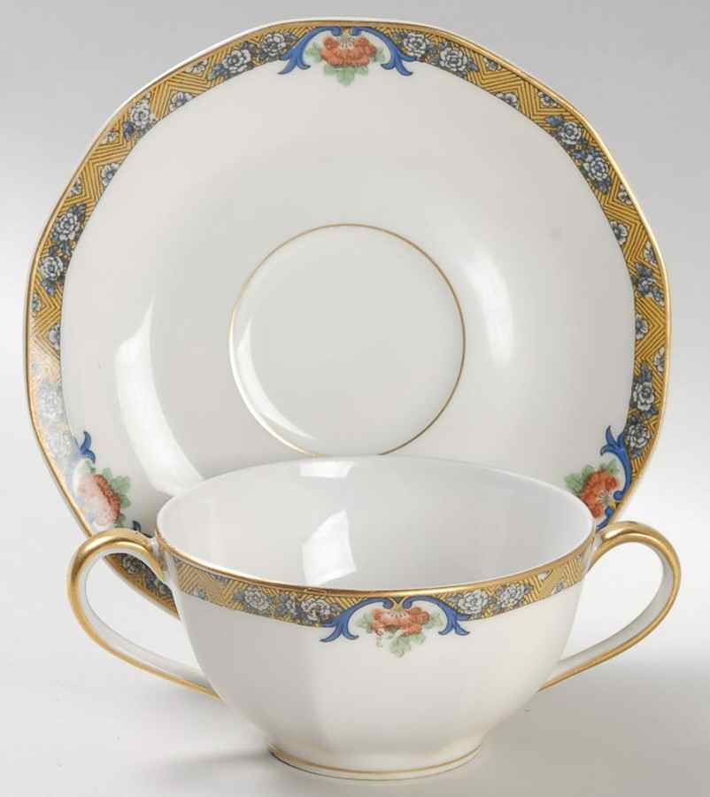 Mogul Flat Bouillon Cup & Saucer by Haviland-1