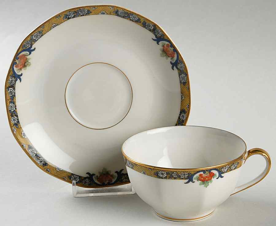 Mogul Flat Cup & Saucer Set by Haviland-1