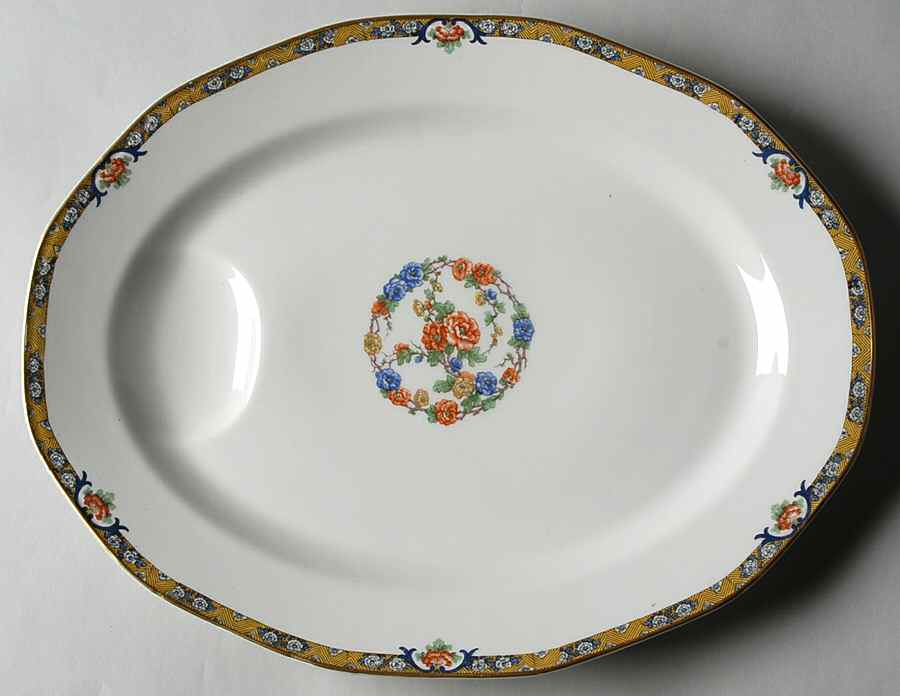 Mogul 13" Oval Serving Platter by Haviland-1