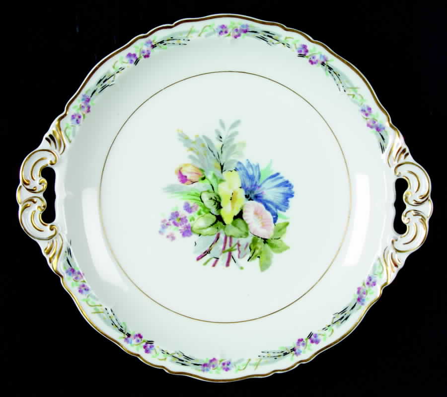 Morning Glory Handled Cake Plate by Haviland-1