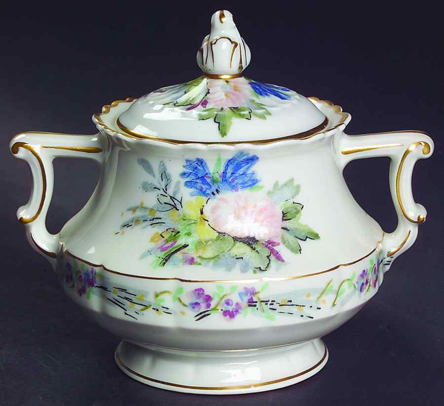 Morning Glory Sugar Bowl & Lid by Haviland-1