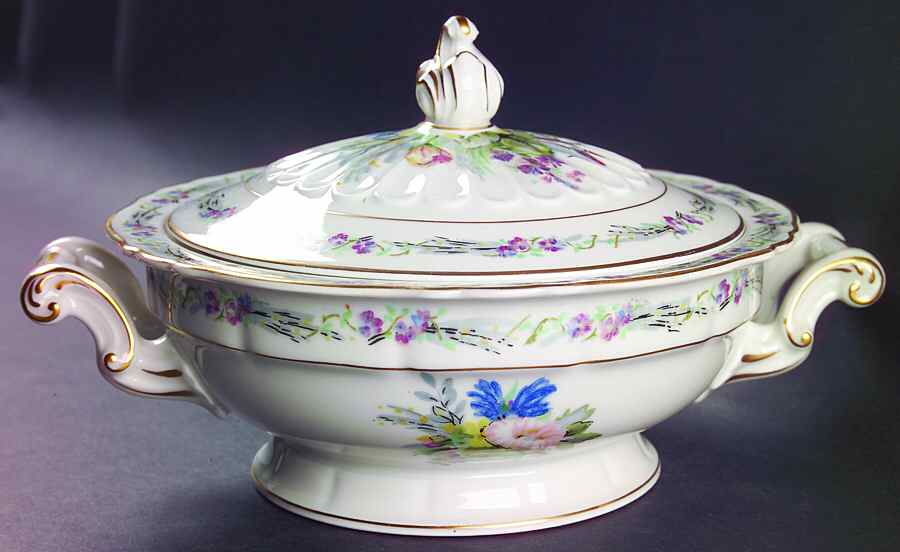 Morning Glory Round Covered Vegetable by Haviland-1