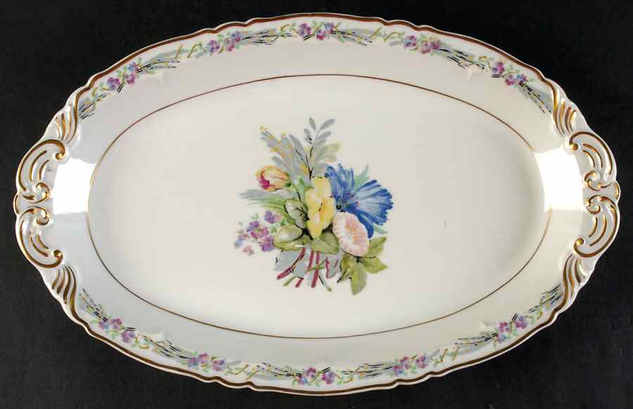 Morning Glory 14" Oval Serving Platter by Haviland-1