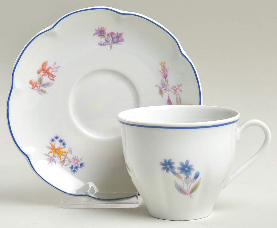 Mon Jardin Flat Cup & Saucer Set by Haviland-1