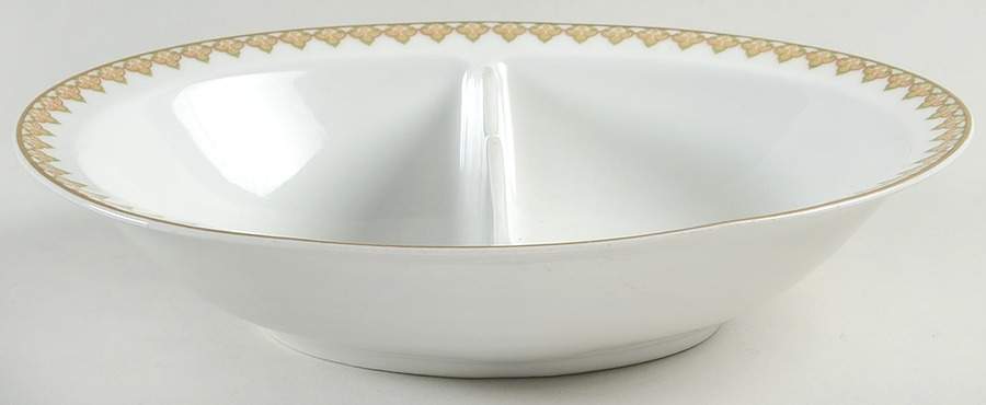 The Monaco 10" Oval Divided Vegetable Bowl by Haviland-1