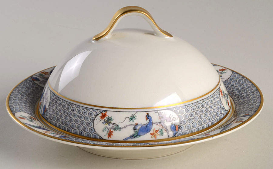 Montmery (Birds) Round Covered Butter by Haviland-1
