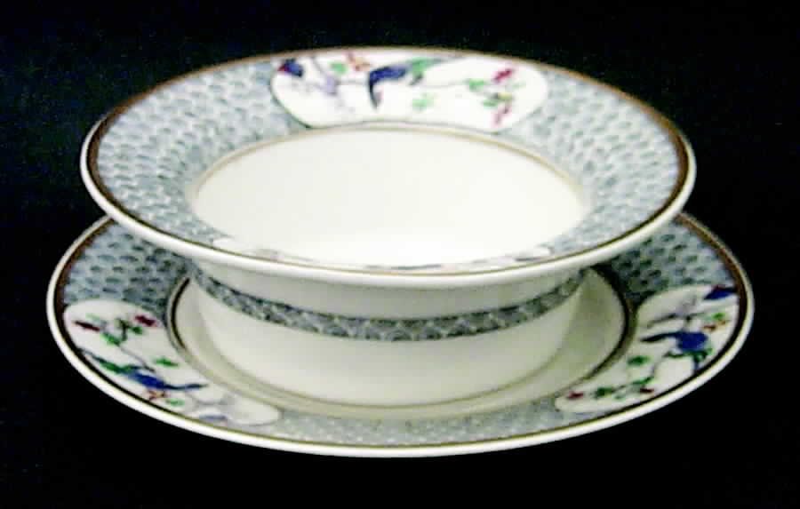 Montmery (Birds) Ramekin & Saucer Set by Haviland-1