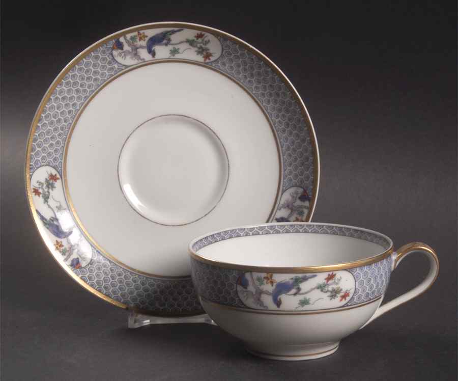 Montmery (Birds) Oversized Cup & Saucer Set by Haviland-1
