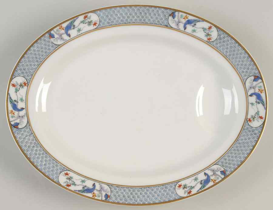 Montmery (Birds) 11" Oval Serving Platter by Haviland-1