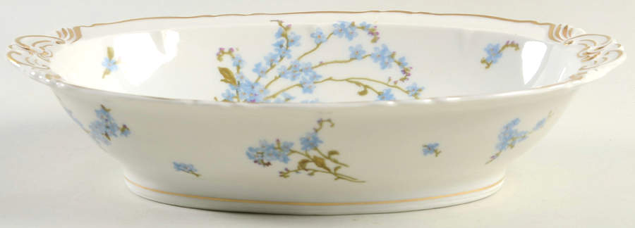 Montmery (Forget Me Nots) 9" Oval Vegetable Bowl by Haviland-1