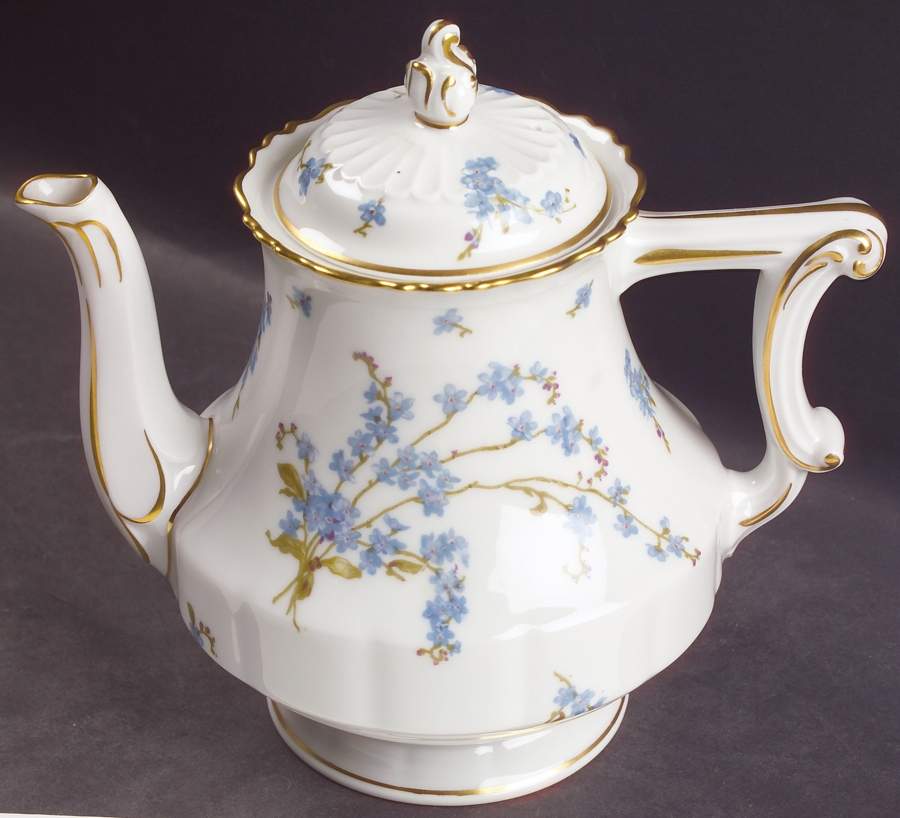 Montmery (Forget Me Nots) Teapot & Lid by Haviland-1