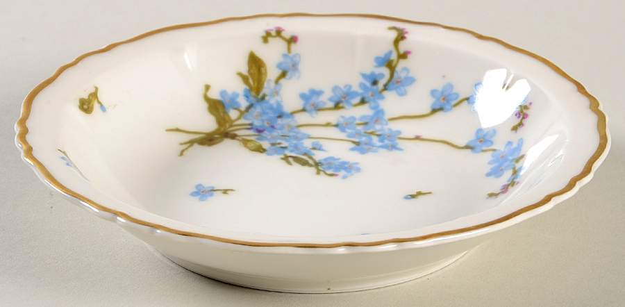 Montmery (Forget Me Nots) Rim Fruit/Dessert (Sauce) Bowl by Haviland-1