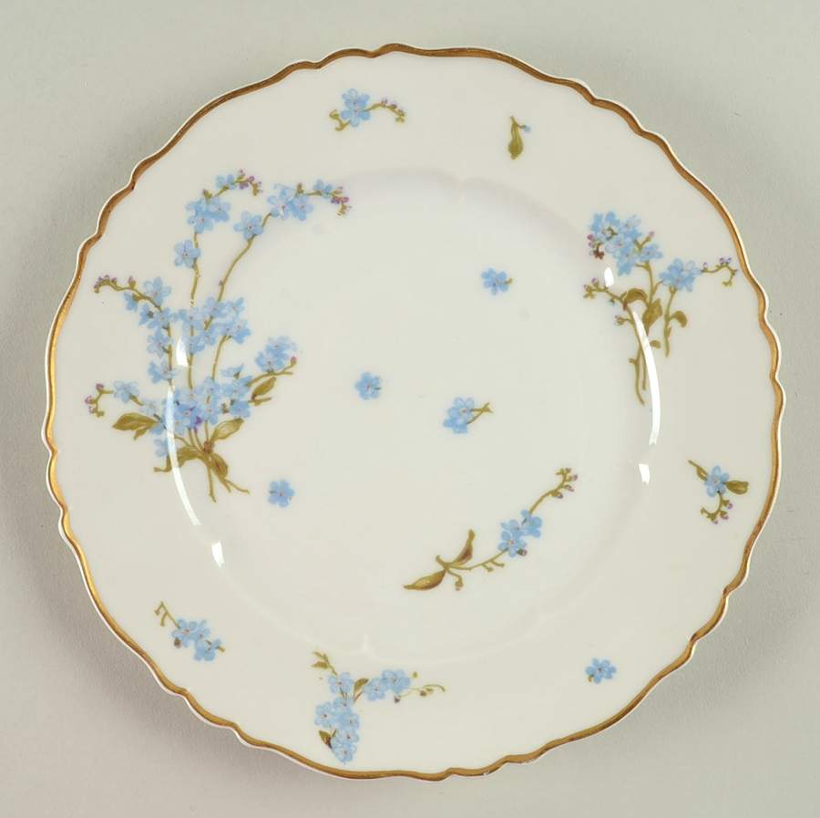Montmery (Forget Me Nots) Salad Plate by Haviland-1