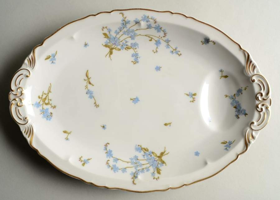 Montmery (Forget Me Nots) 14" Oval Serving Platter by Haviland-1