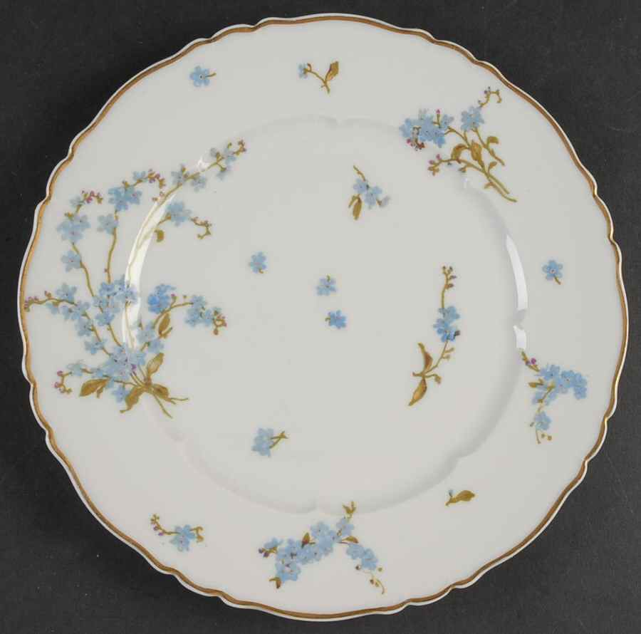 Montmery (Forget Me Nots) Luncheon Plate by Haviland-1