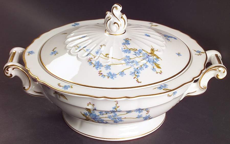 Montmery (Forget Me Nots) Round Covered Vegetable by Haviland-1