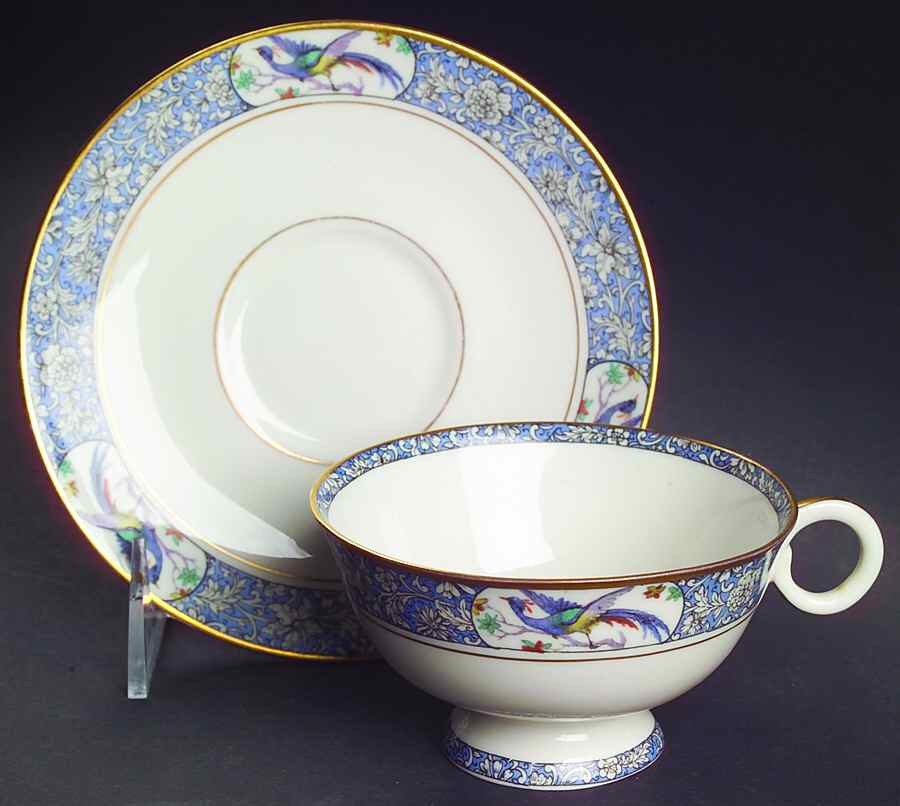 Monterey (New York) Footed Cup & Saucer Set by Haviland-1