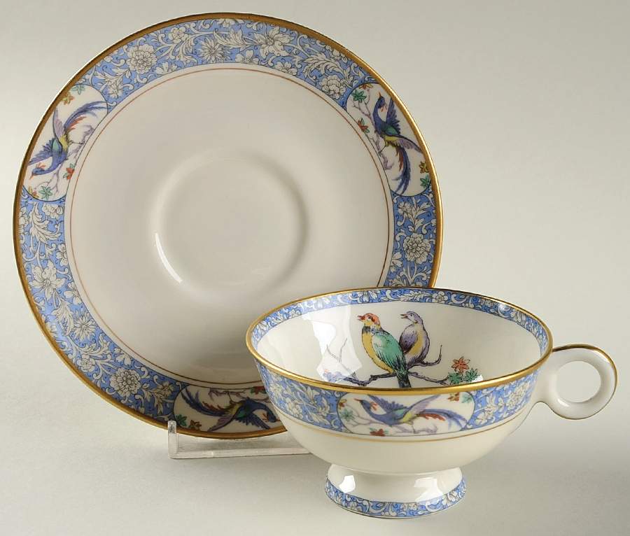 Monterey (New York) Footed Cup & Saucer Set by Haviland-1