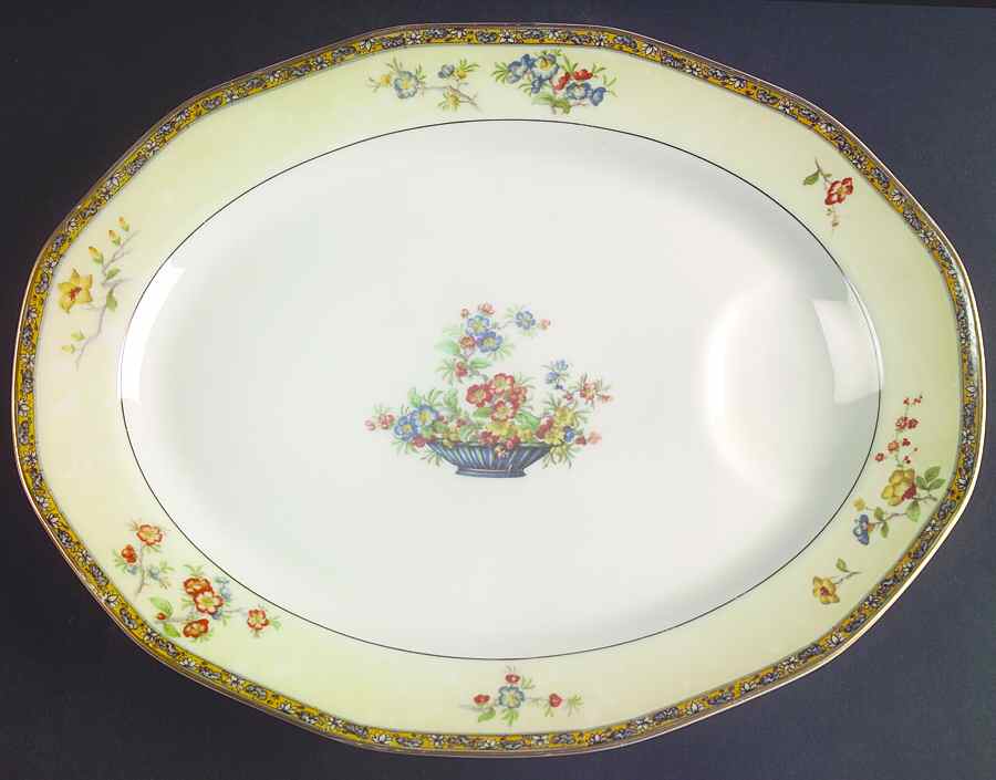 Montreux 13" Oval Serving Platter by Haviland-1