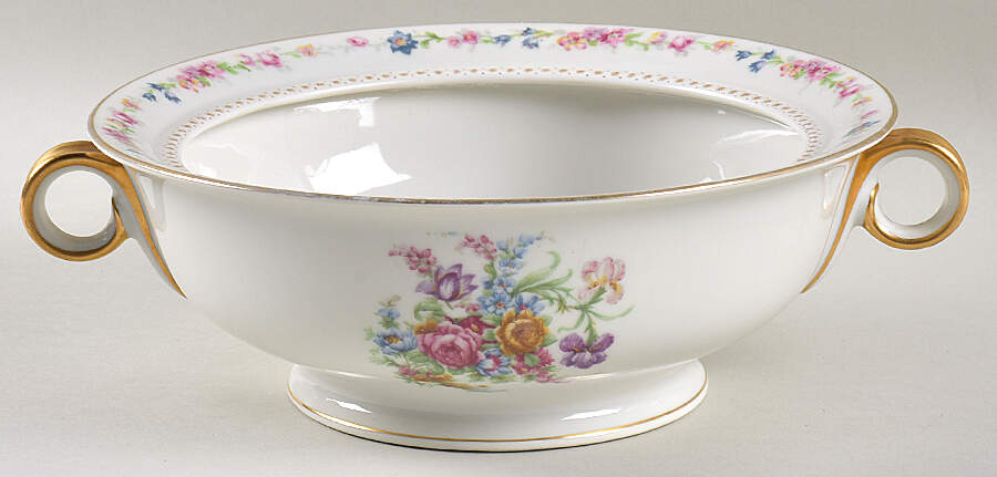 Montrose (White Background) Round Vegetable No Lid by Haviland-1
