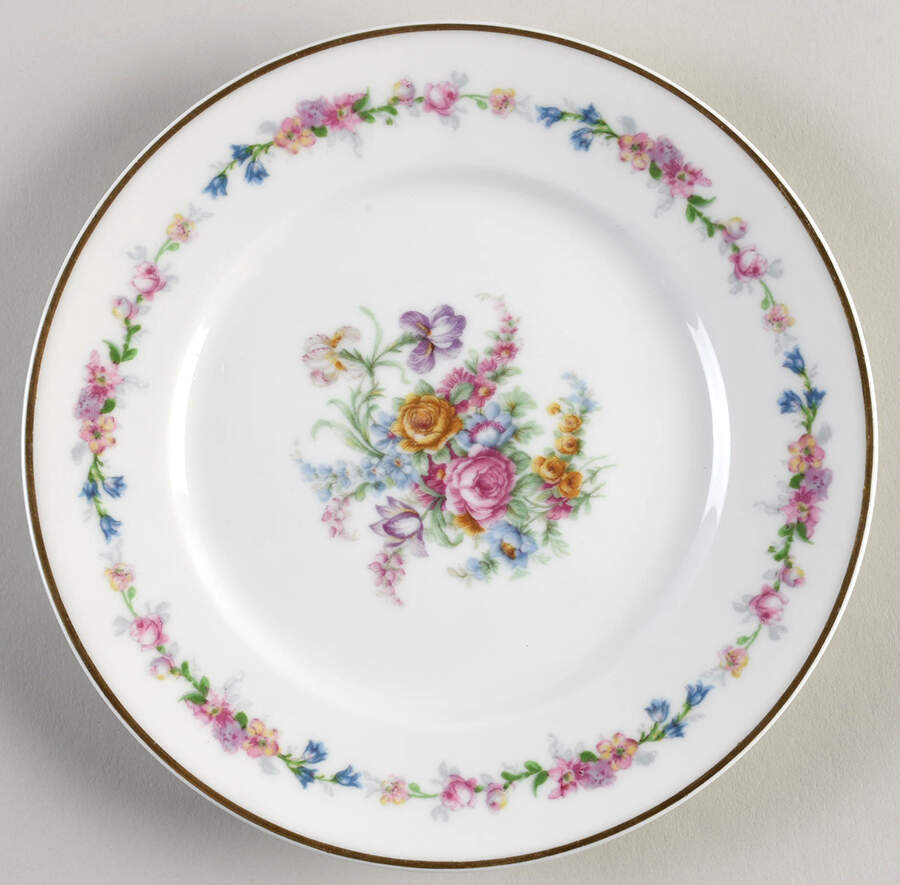 Montrose (White Background) Salad Plate by Haviland-1