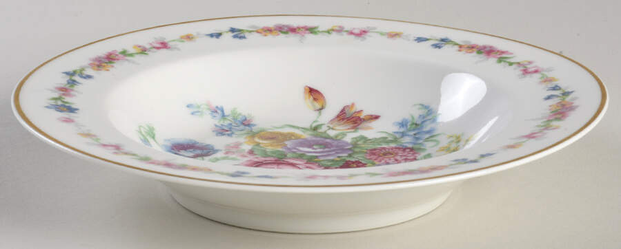 Montrose (White Background) Rim Soup Bowl by Haviland-1