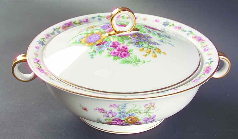Montrose (White Background) Round Covered Vegetable by Haviland-1