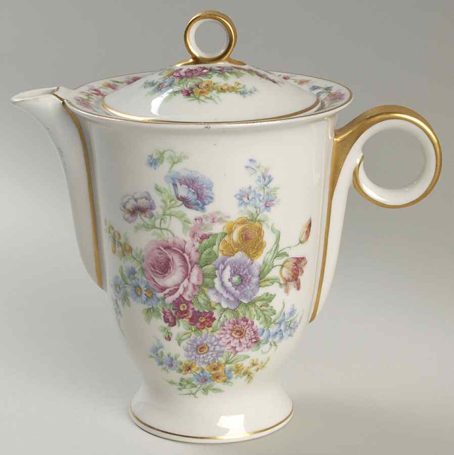 Montrose (White Background) Mini Coffee Pot & Lid by Haviland-1