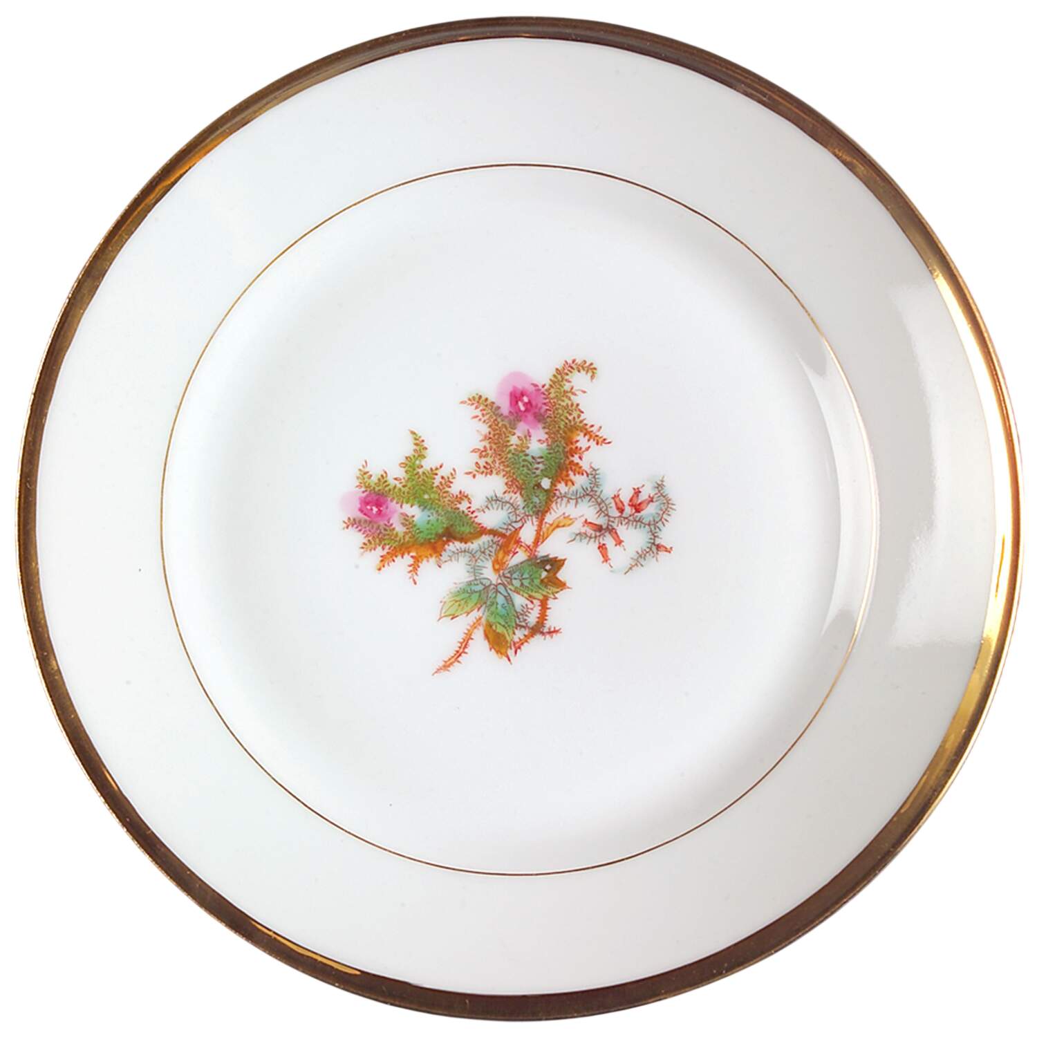 Moss Rose (Thick Gold Trim) Salad Plate by Haviland-1