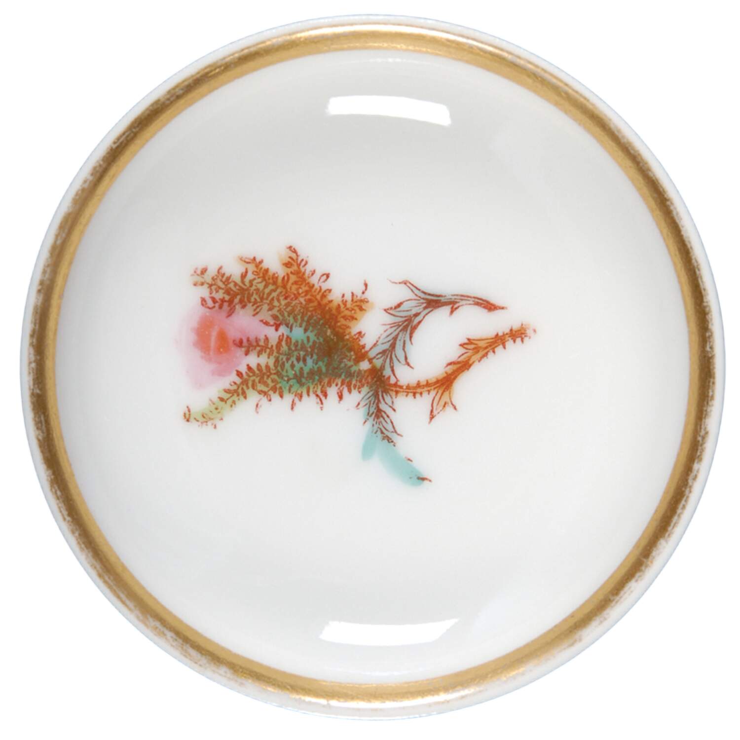 Moss Rose (Thick Gold Trim) Butter Pat by Haviland-1