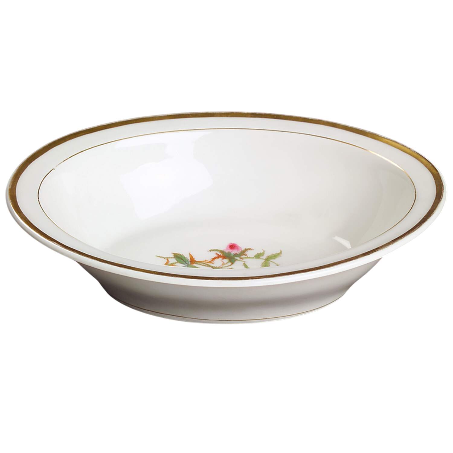 Moss Rose (Thick Gold Trim) 9" Oval Vegetable Bowl by Haviland-1