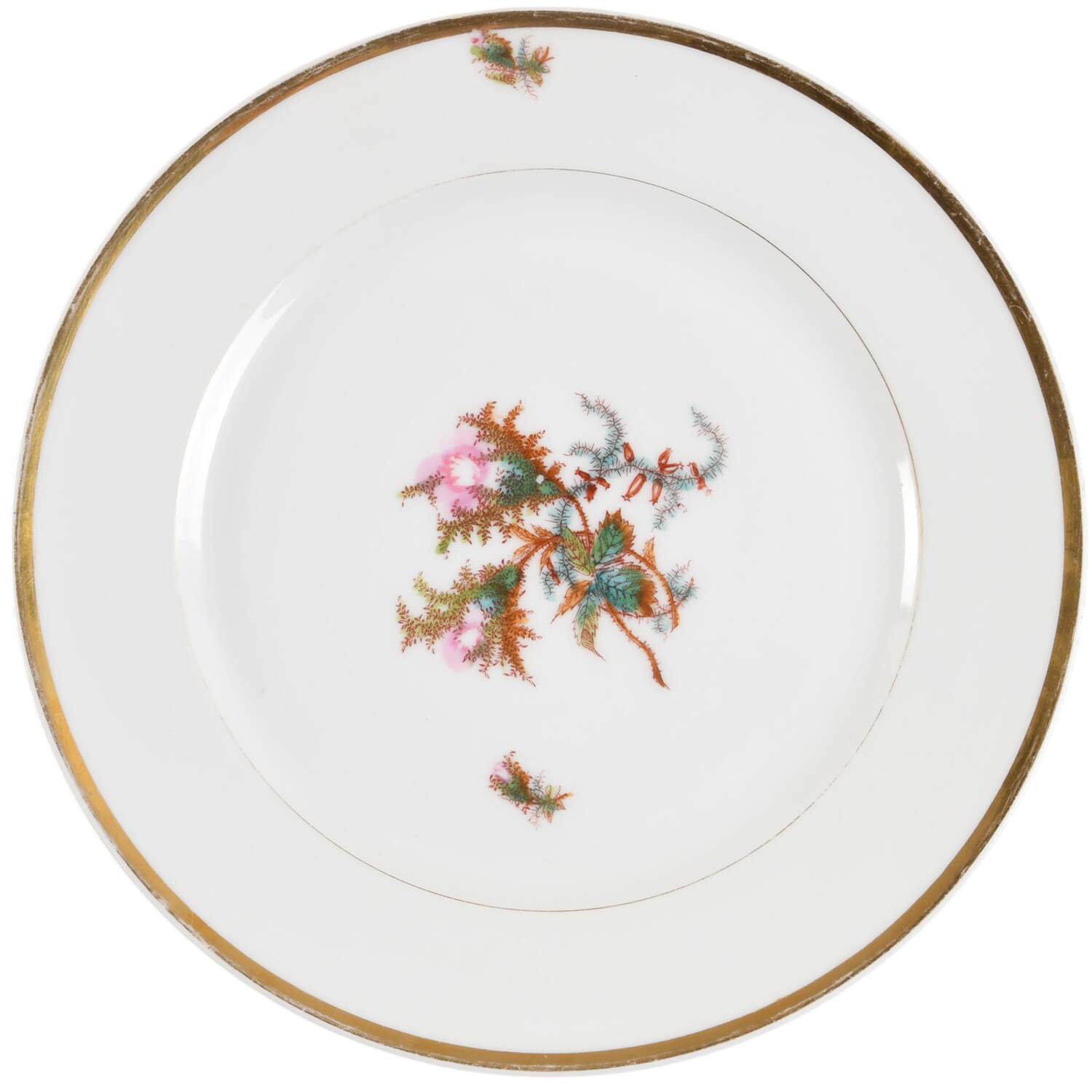 Moss Rose (Thick Gold Trim) Dinner Plate by Haviland-1