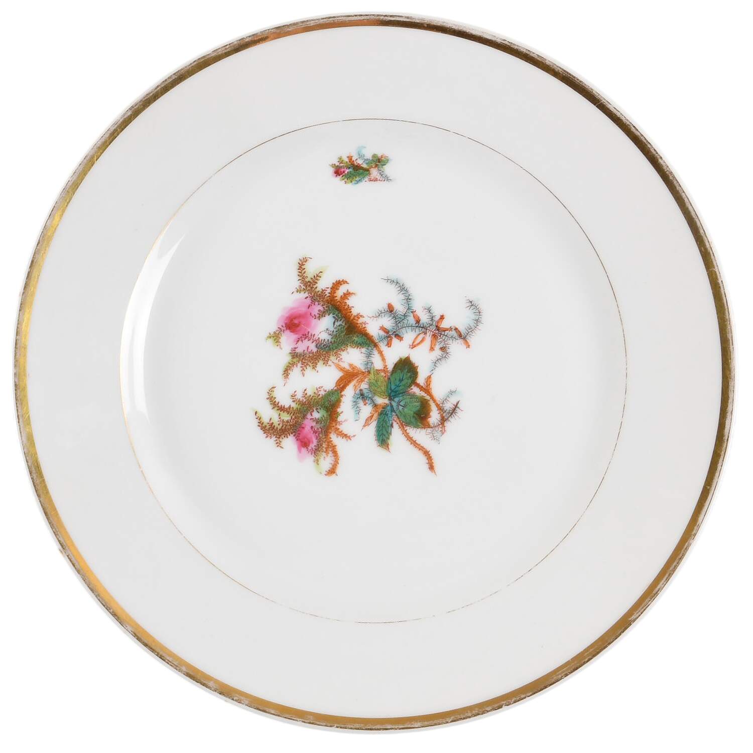 Moss Rose (Thick Gold Trim) Dinner Plate by Haviland-1