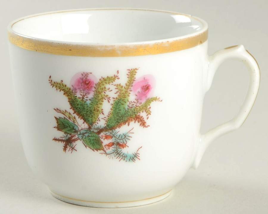 Moss Rose (Thick Gold Trim) Flat Cup by Haviland-1