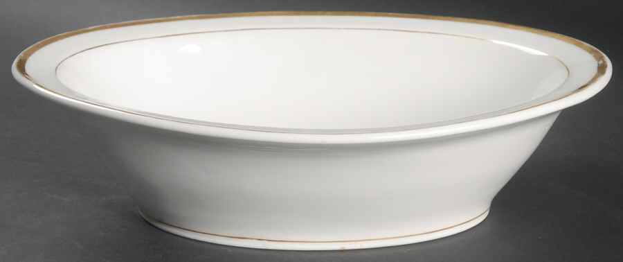 Moss Rose (Thick Gold Trim) 10" Oval Vegetable Bowl by Haviland-1