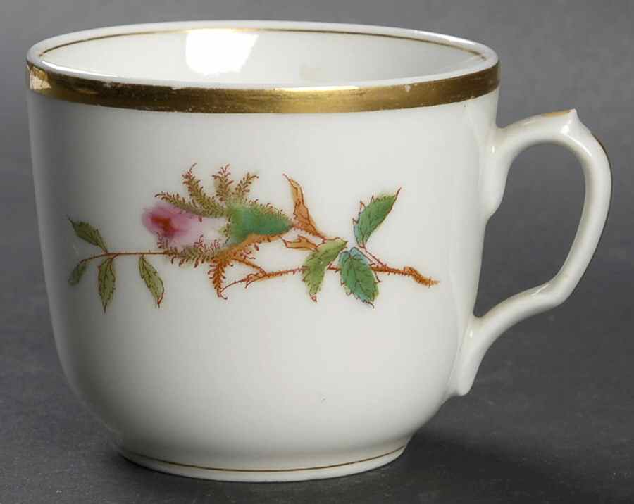 Moss Rose (Thick Gold Trim) Flat Cup by Haviland-1