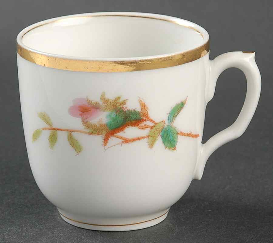 Moss Rose (Thick Gold Trim) Flat Demitasse Cup by Haviland-1