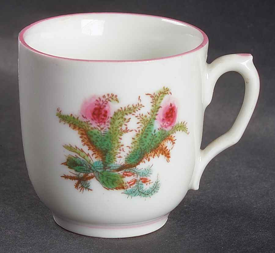 Moss Rose (Pink Trim, Smooth) Flat Demitasse Cup by Haviland-1