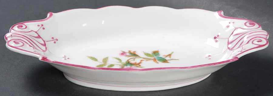 Moss Rose (Pink Trim, Smooth) Relish by Haviland-1