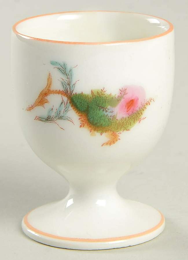 Moss Rose (Peach Trim) Single Egg Cup by Haviland-1